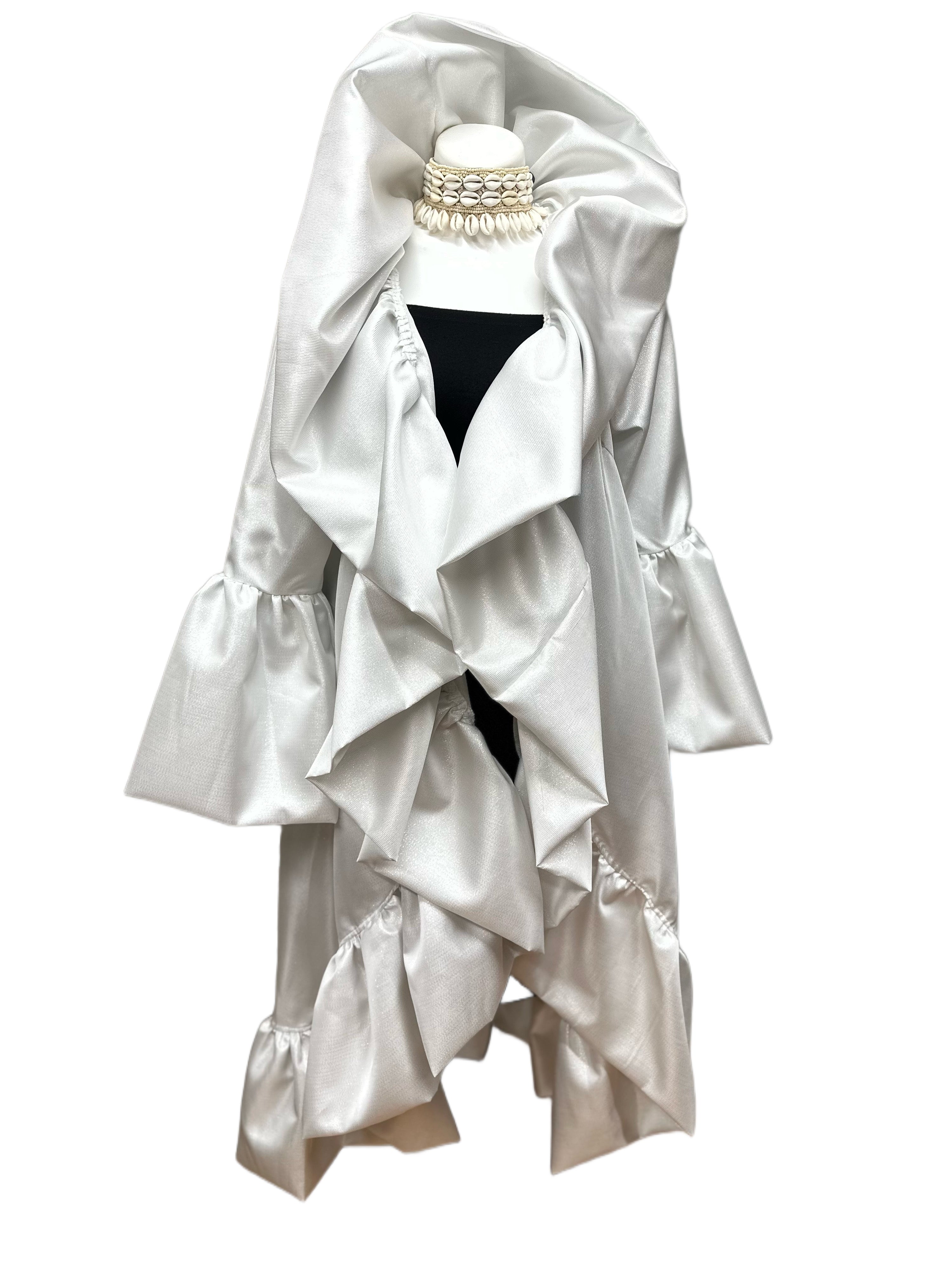 Ruffle Sleeve Open Duster