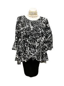Print top with head wrap set