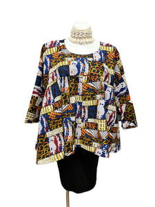 Print top with head wrap set
