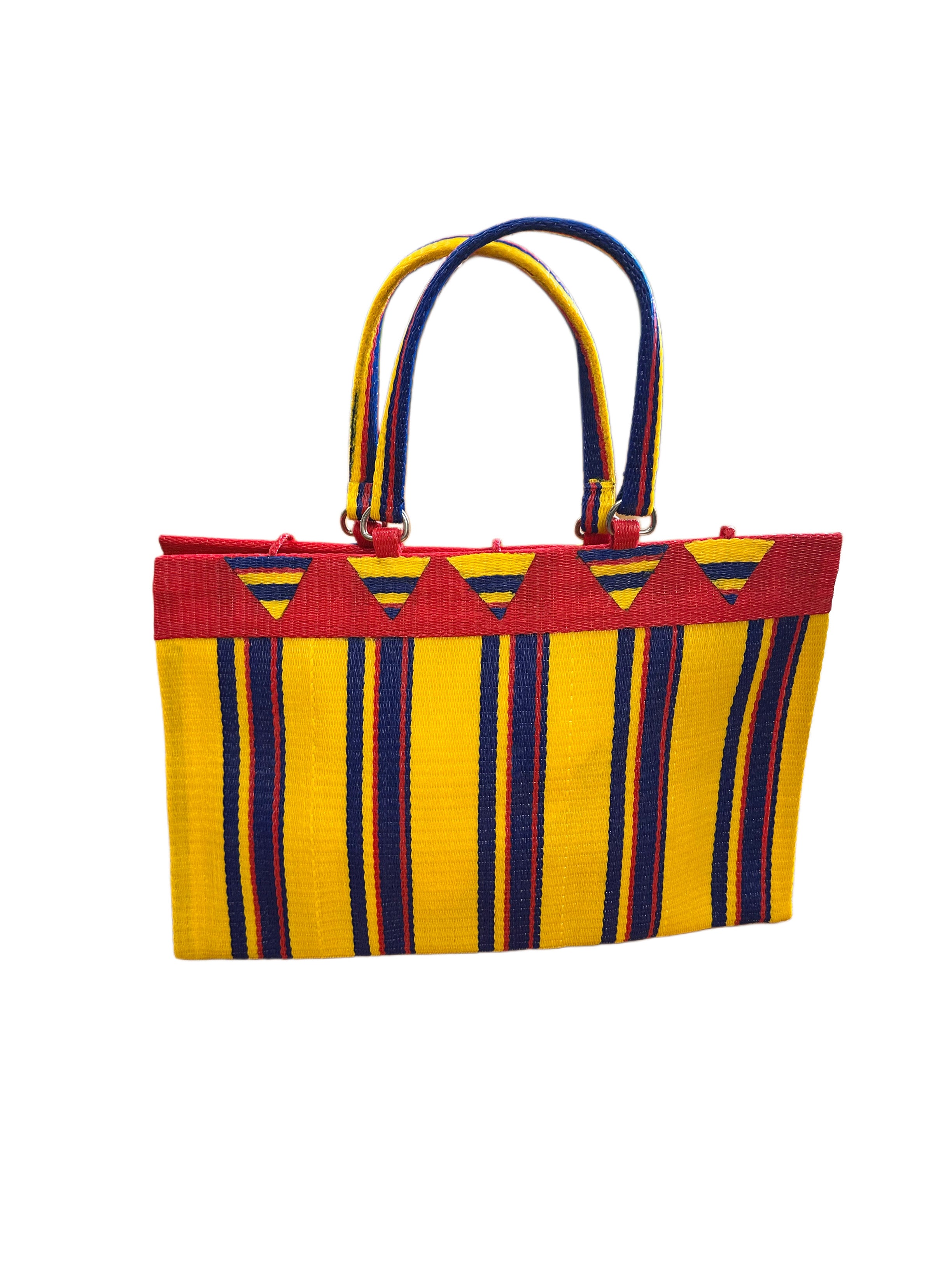 Blue & Red Recycled Tote Bag