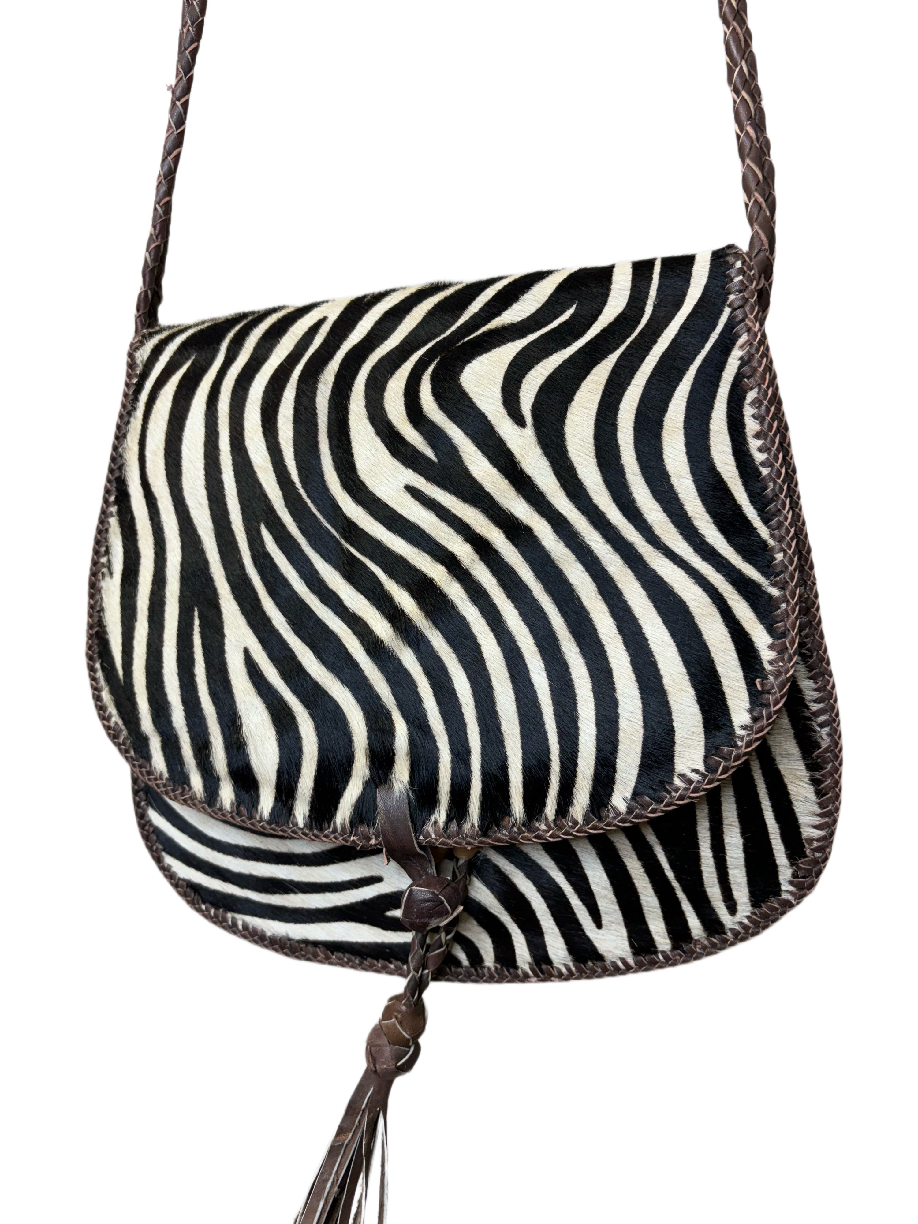 Handmade zebra purse
