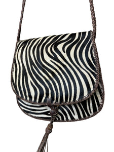 Handmade zebra purse