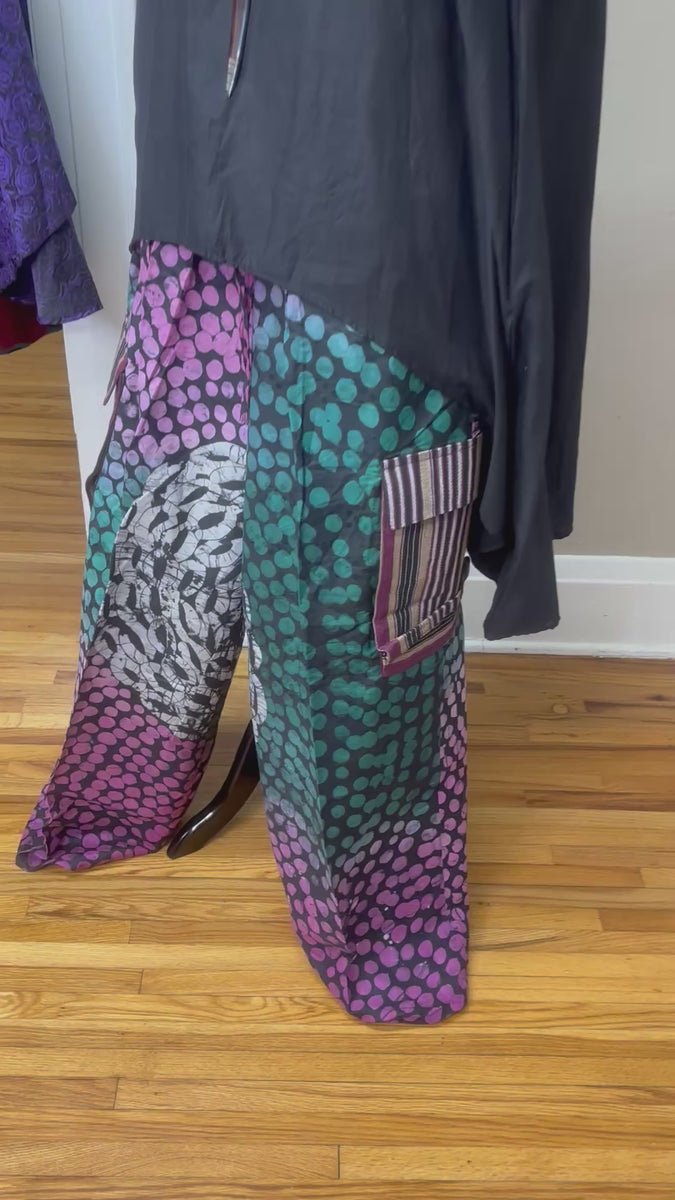 Hand painted pants green – Chikodi’s World