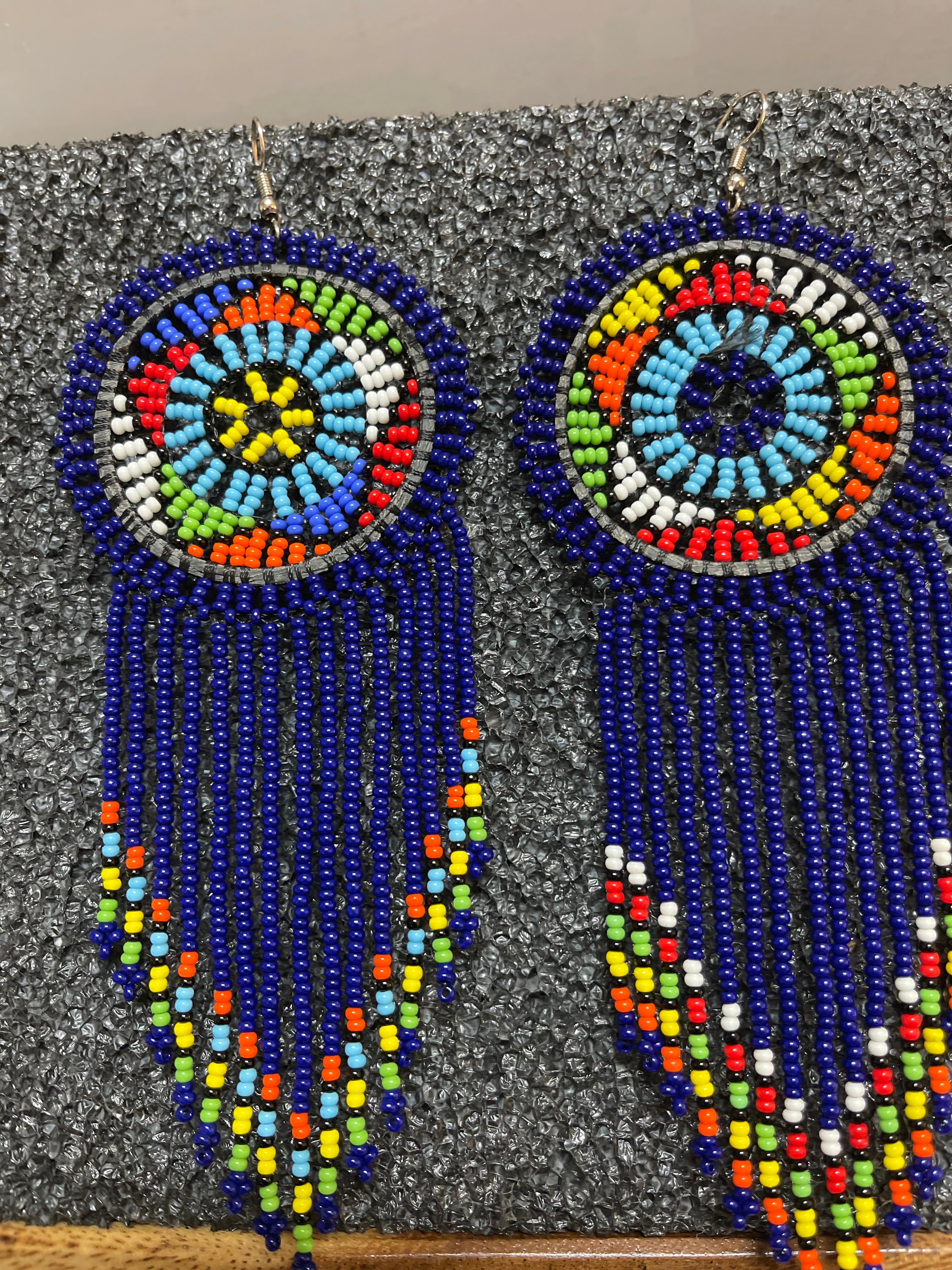 Beaded jumbo earrings